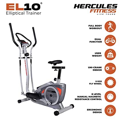 Image of Hercules Fitness Upright Bike with 6 Kg Flywheel | 8level Manual Magnetic Resistance Control | Fitness Cycle for Home Gym Workout | Ideal for Tummy & Lower Body | Max User Weight 100kg