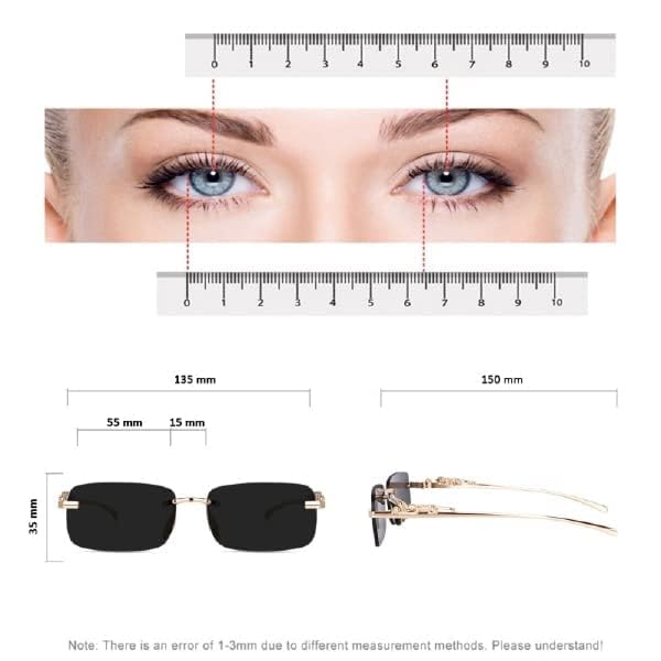 Image of EYELAND Rectangular Sunglasses for Men & Women | UV Protection | Metal Frame | Black | Free Size | TG-BLK
