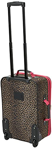 Rockland F102-PINKLEOPARD Fashion Softside Upright Luggage Set thumb #1