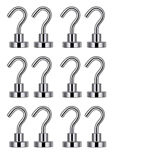 Image of AJB Heavy Duty Magnetic Hooks for Multi-Purpose Hanging(Cruise, Grill, Towel, Keys, Masks, Indoor Hanging, Home, Kitchen, Workplace, Office, School and Garage etc.)