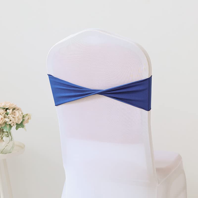 ERRVA 50 pezzi fasce per sedie in spandex hotel banchetti nuziali coprisedie decorazioni fascette per sedie telai fiocchi 35x13 cm-AVORIO,50 pezzi