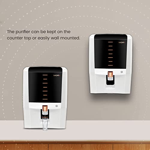Image of Aquaguard Ivory RO+UV+UF Water Purfier|Patented Active Copper+Zinc Technology|Patented Mineral Guard Technology|Wall Mount or Counter Top Installation by Eureka Forbes White
