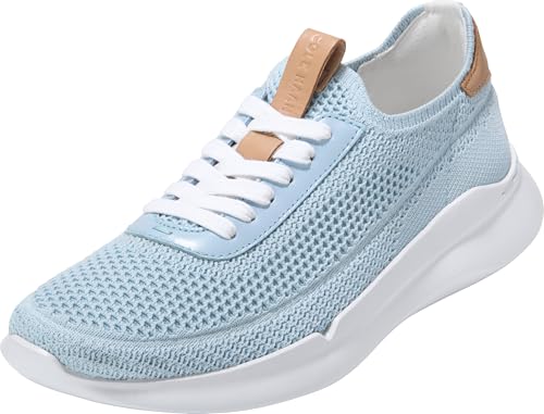 Cole Haan Cole Haan Women's Grand Crosscourt Stitchlt Runox Sneakers, Skyway Knit/Leather/Natural Vachetta, 11-B US