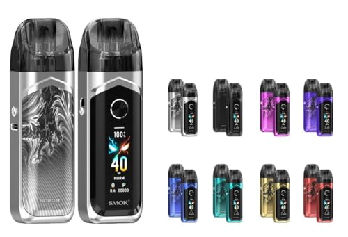�X���b�N Nord 6 Pod System Kit 3800mAh�b�ő�80W�o�́E5ml��e�ʃ|�b�h�E1.65�C���`HD�^�b�`�X�N���[���E�f���A�����b�V���|�b�h���ځEType-C�}���[�d �d�q�^�o�R meihen (Silver)
