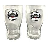 Magners Irish Cider Pint Glass Soccer | Set of Two (2)