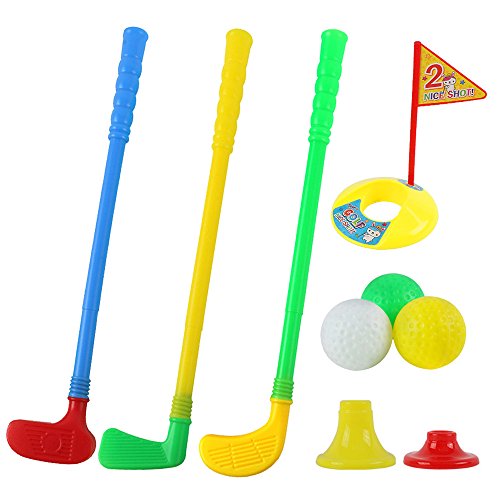 willway Plastic Golf Clubs Golf Sets for Toddlers Kids Child, Multi-Colored