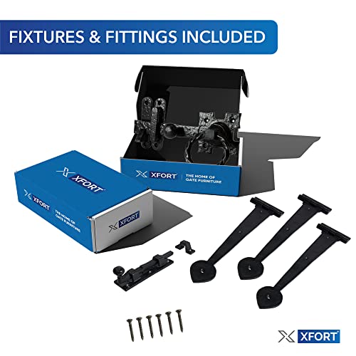 XFORT Smithy's Range Rope Ring Gate Latch Pack, Black Antique Finish Ring Gate Latch - Image 2