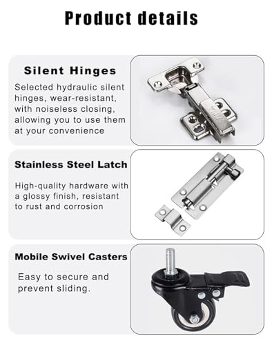 Ageroul Móveis para cães, gaiola de madeira de 63 cm para cães pequenos, caixa de móveis para cães,