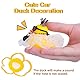 Mwmoeen Gummi Ente Auto Ornament, Einzigartige Ente Auto Armaturenbrett Dekoration mit Mini Krone Rock Gläser Nette Prop