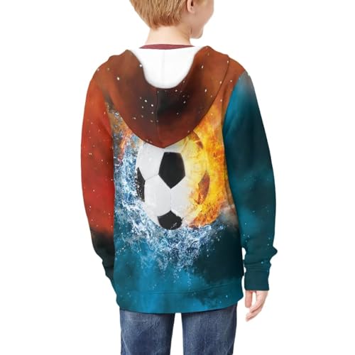 COEQINE Kids Long Sleeve Hooded Sweatshirt Full Zip Up Hoodie with Pockets for Boys Girls Size S-XL4