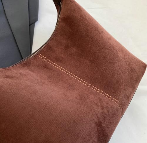 Image of Chic Hobo Bags for Women Suede Sling Bags for Women Slouchy Shoulder Bag Crossbody Purses Handbags for Everyday Wear
