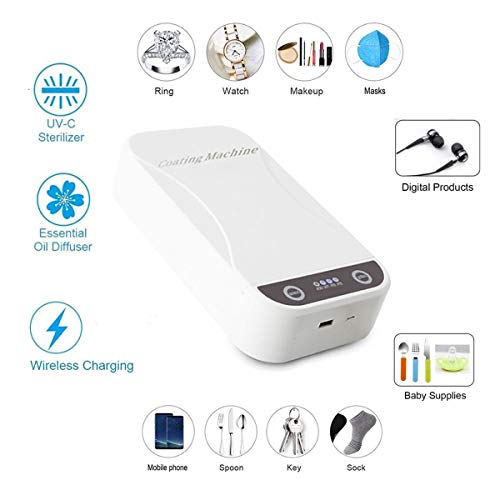 Desinfetante de telefone celular UV Esterilizador de telefone inteligente portátil Aromaterapia Desi