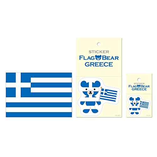 ムーングラフィックス ステッカー ポストカード 国旗 ギリシャ SET38