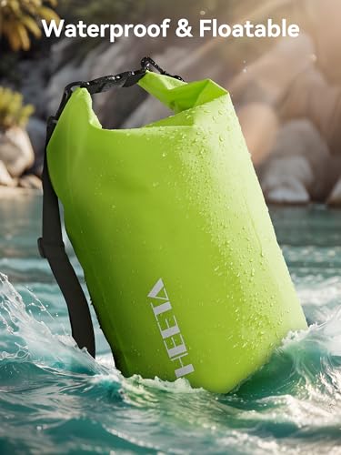 Image of HEETA Waterproof Dry Bag for Women Men, 5L /10L /20L /30L /40L Roll Top Lightweight Dry Storage Bag Backpack with Emergency Whistle for Travel, Kayaking, Boating, Camping, Beach, Cruise Ship Essentials