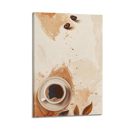 Toile café et feuilles d'automne ZOGJIN, impression esthétique haut de gamme
