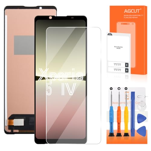 AGCUT Écran LCD pour Sony Xperia 5 IV LCD Display pour Sony Xperia 5 IV XQCQ62B-GC 6,1 Pouces Ecran Replacement Digitalizer Touch Screen Panneau de Verre...