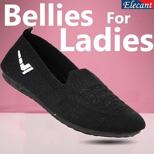 Image of ELECANT Lightweight Active Wear Knitted Slip-on Comfortable Casual Flat Ballies Shoes Women
