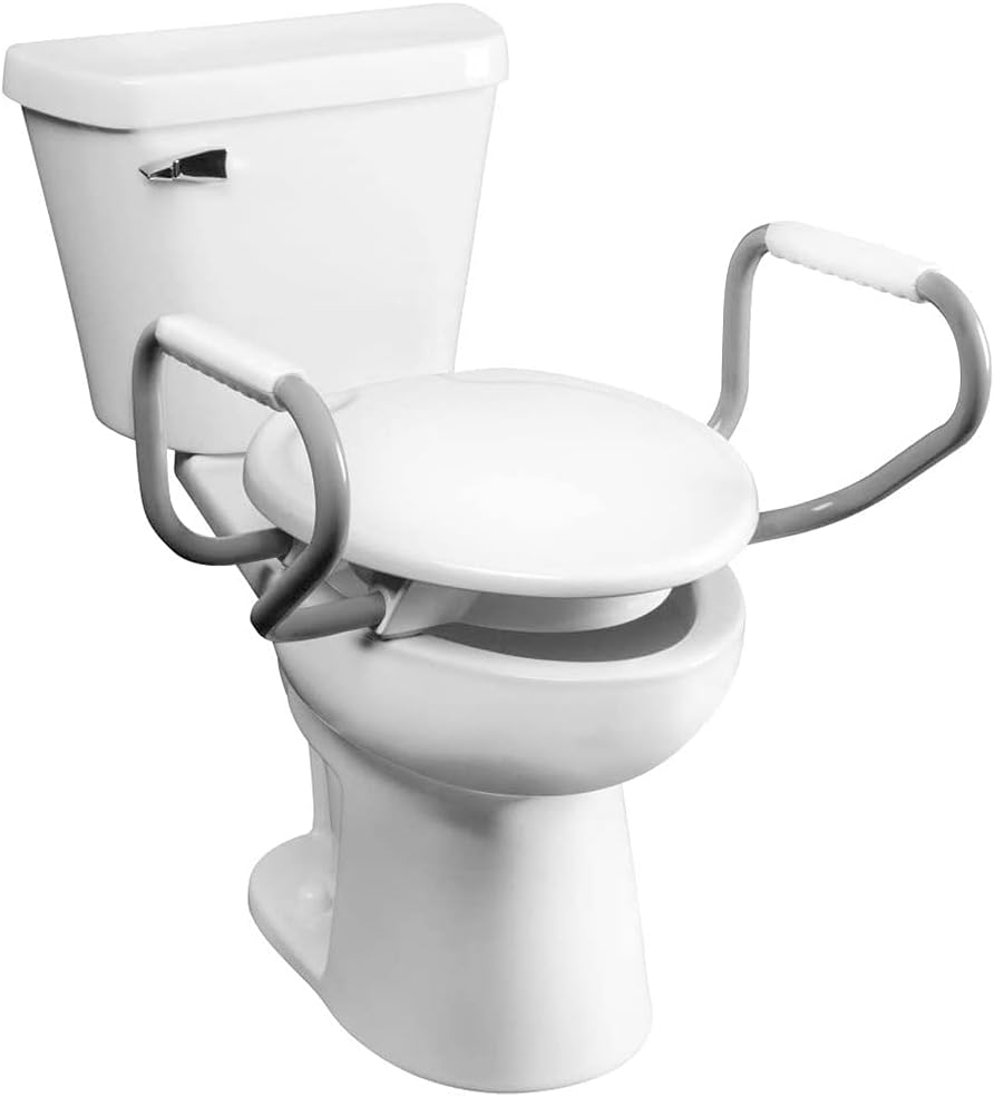 Bemis R85300ARM 000 Clean Shield Toilet Seat, Arms-Round, White