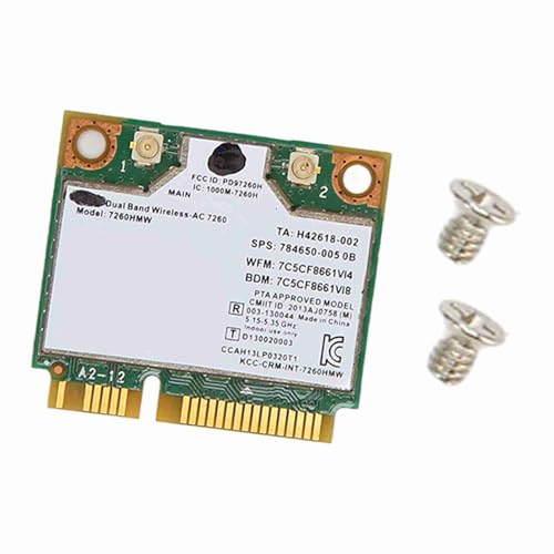 Tarjeta de red inalámbrica Ejoyous Mini PCIe WiFi 1200Mbps Dual Band BT 4.0 802.11ac para Laptop y Desktop miniatura 1