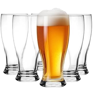 Glasmark Krosno – Set di bicchieri da birra da 0,5 litri, per birra, bicchieri, bicchieri, per birra, birra, birra, bicchieri, lavabili in lavastoviglie, 6 x 500 ml