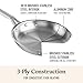Calphalon Brushed 3-Ply Stainless Steel Cookware Set w/Turbo Heat Tech 10 Piece Includes Frying Pans, Pots and Pans Set, Induction, Oven Safe 450F, Brushed Stainless Silver