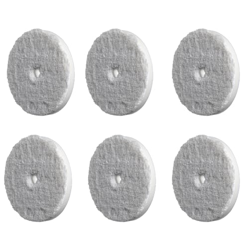 Image of RUPES 9.MF130S Pack of 6 White D-A Ultra-Fine Microfiber Polishing Pads 130mm | Compatible with 5 inch Backing Plate | Enhances Final Finish & Gloss | Removes Moderate Defects