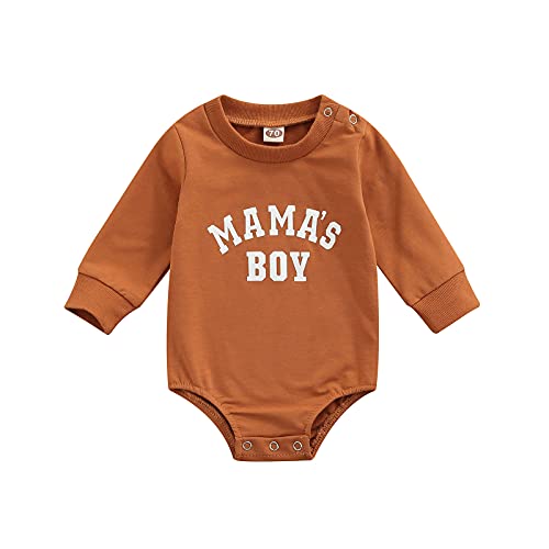 Image of Saliuentm Baby Girl Boy Crewneck Sweatshirt Long Sleeve Romper Oversized Sweater Bodyusuit Pullover Tops Clothes