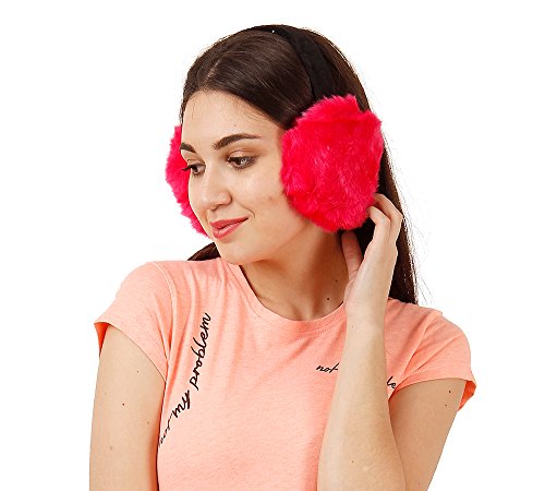 Image of FabSeasons Faux Fur Winter Outdoor Accessory Foldable Ear Muffs /Warmer for Girls & Women for protection from Cold, Ideal Head /Hair Accessory during winters