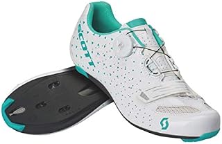 Scott Road Comp BOA Lady Cycling Shoe - Women's Gloss White/Turquoise Blue, 39.0