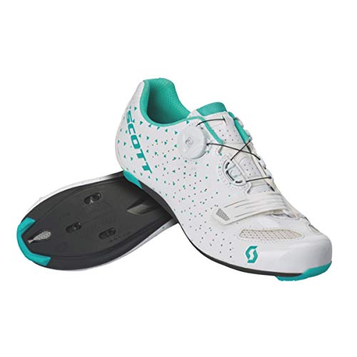SCOTT Road Comp BOA Lady Cycling Shoe - Women's Gloss White/Turquoise Blue