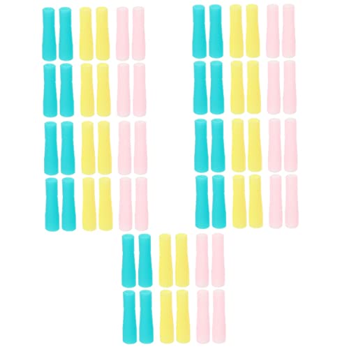 PLAFOPE 5sets Silicone Cuticle Trimmer Handle Sleeves Protect Scissors Tweezers Manicure Scissors Covers Nail Art Tweezers Cap Professional Tool 12pcs*5