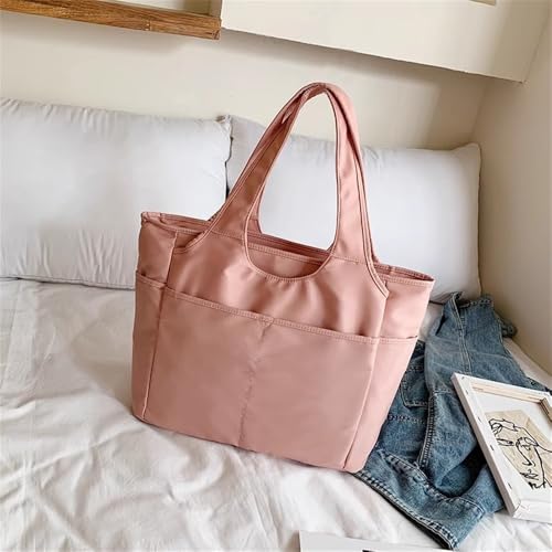 Travel Garment Bags Large Capacity Simple Lightweight Handheld Travel Bag Duffle Bag(Pink,43x19x33cm)2