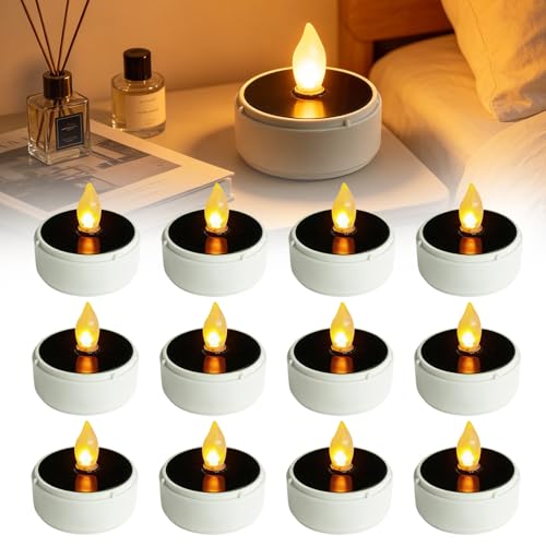 Bougies chauffe-plat vacillantes solaires pour sécuriser l'éclairage extérieur