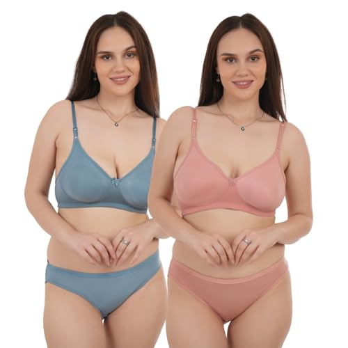 Image of Unitrust Premium Lingerie Set with Full Coverage Non-Padded Bra and Hipster Panty Set