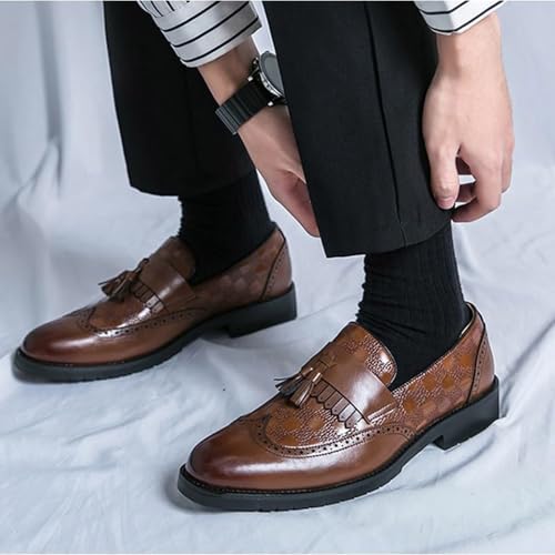 Men's Fashion Classic Dress Shoes Wedding Formal Modern Business Office Pointed Toe Loafers Wedding Oxford Shoes2