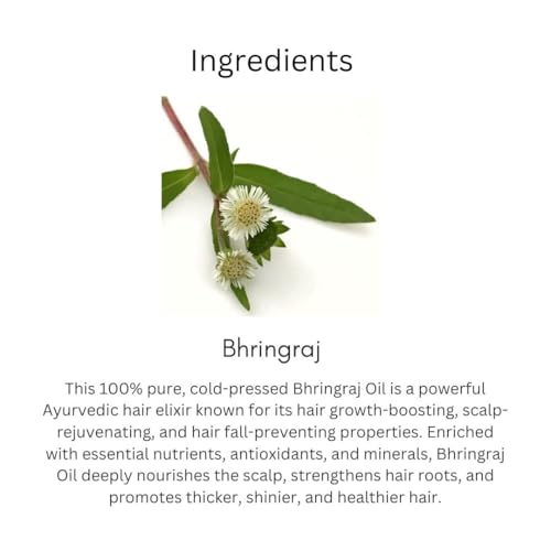 Image of Khadi Bhringraj Hair Oil 200ml | Ayurvedic Herbal Hair Oil for Hair Growth & Thicker Hair | Non-Sticky, Paraben & Mineral Oil Free | For All Hair Types | Daily Use for Men & Women