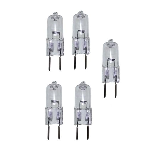 UGEFKMQ Bombilla Cápsula Transparente G5.3 Bombillas Halógenas G5.3 12V 20W 35W 50W 70W Bombillas G5.3 Bombillas De Cápsula G5.3 De Color Blanco Cálido Regulable,75W,10 Piezas