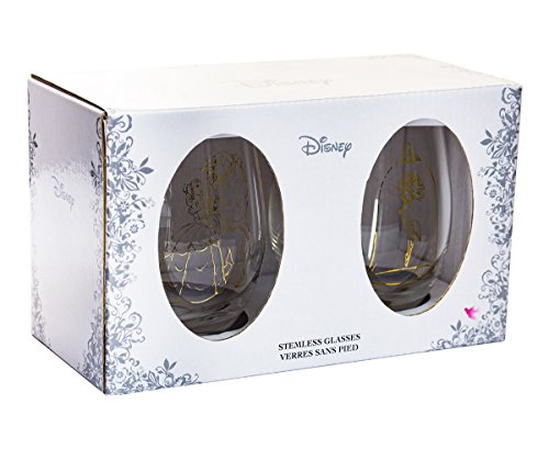 Disney Collectible Wine Glass Set (Beauty & The Beast)