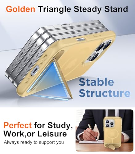 Image of Magnetic Compatible with iPhone 16 Pro Case, [Built-in Invisible Kickstand][Compatible with MagSafe] [Military Grade Shockproof] Slim Translucent Matte Phone Case for iPhone 16 Pro 6.3 inch