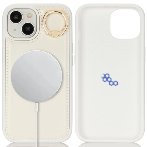 Image of iPhone 13 case with Card Holder, iPhone 13 Phone Case Wallet for Women magsafe Compatible Wallet Detachable 2-in-1 for Men-White