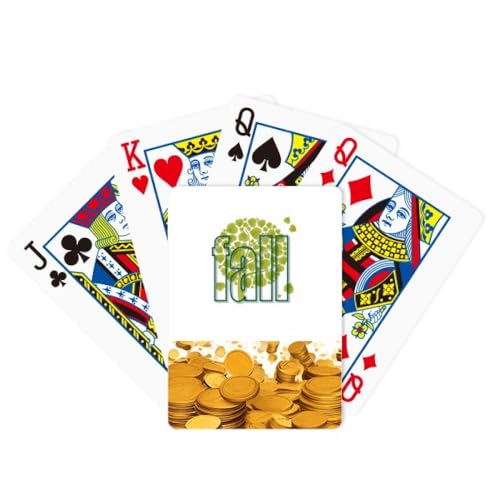 no/no Autumn Deciduous Loving Trees Gold Poker Playing Card Classic Game