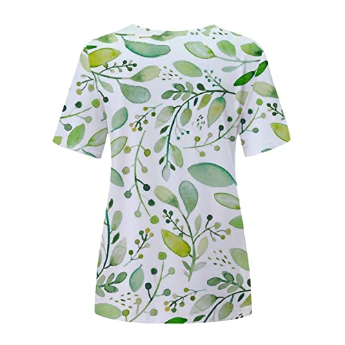 Blusa feminina de manga curta para verão outono gola redonda pata de gato ajuste solto blusa feminin