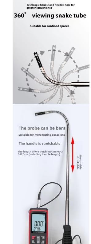 GT8916 High Accuracy Backlight Hot Wind Speed Gauge Wire Anemometer