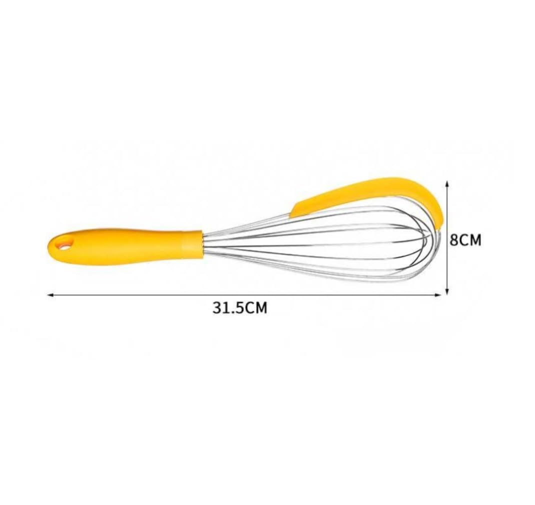 Schneebesen Rührbesen Multifunktionaler Rotierender Manueller Schneebesen, Küchen-Ei-Schläger, Backwerkzeuge, Silikon-Mehlmischer Handschneebesen(Black)