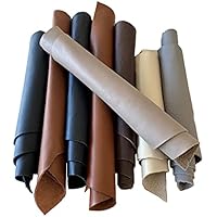IPEA 1 Kg de Recortes de Cuero, Piel Auténtica en Tamaños Aleatorios y Colores Mixtos Clásicos, Fabricado en Italia, Retales Cortes con Formas Variadas, Restos de Producción Artesanal