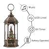 Lighted Christmas Tree Cardinal Music Snow Globe Water Lantern with Swirling Glitter Decoration for Christmas Home, Living Room, Battery Operated or USB Powered #1