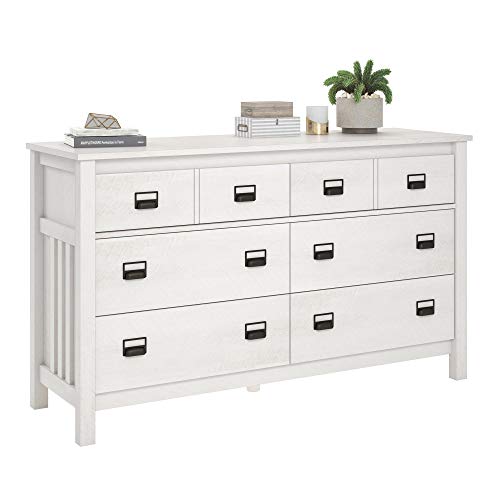 Ameriwood Home Adams 6 Drawer Dresser, Ivory Oak