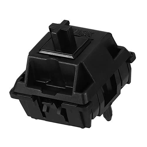 JWK Black Linear V2 Switch, JWICK 58.5g Full Nylon Black Linear POM Stem Switches Compatible with Ch