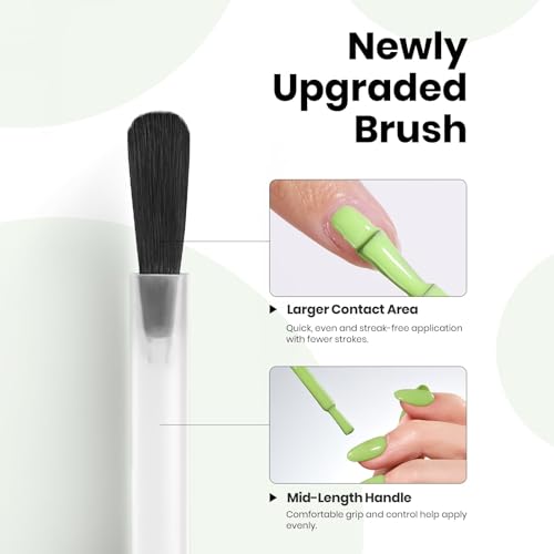 Image of Beetles Green Gel Nail Polish - Matcha Mousse 15ML Full Size, HEMA-Free Pastel Green Gel Polish, Same Color Same Bottle, Soak Off UV LED Lamp Pastel Nails Art, Manicure Salon Summer Nails
