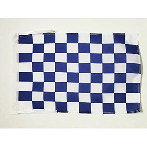 AZ FLAG Blue and White Check Flag 18'' x 12''